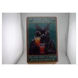 SARCASTIC BLACK CAT SIGN