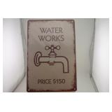 MONOPOLY WATER WORKS CARD SIGN
