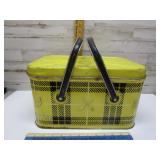 VINTAGE TIN PICNIC BASKET