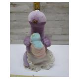 1987 HEARTLINE PLUSH PURPLE DINOSAUR