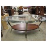 GLASS TOP COFFEE TABLE
