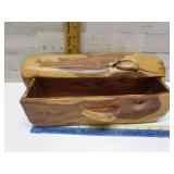 HANDCARVED LOG JEWELRY BOX