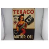 TEXACO MOTOR OIL PIN-UP GIRL SIGN