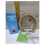 FOUNTAIN LIGH, WIND CATCHER, & LEATHER COASTERS