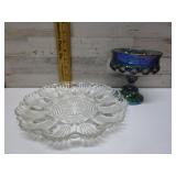 EGG DISH & CARNIVAL GLASS