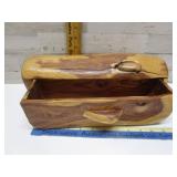 HANDCARVED LOG JEWELRY BOX