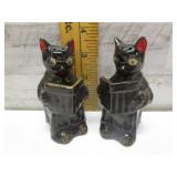 VINTAGE SHAFFORD JAPAN BLACK CAT SALT & PEPPER