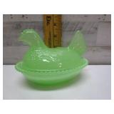 JADEITE HEN ON A NEST