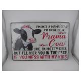 MAMA COW DON'T MESS WITH MY KIDS SIGN