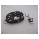 KUROMI - HELLO KITTY NEW CHANGE PURSE & KEYCHAIN