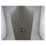 BEAUTIFUL BUTTERFLY WRAPPED PURPLE STONE NECKLACE