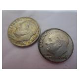 1962 & 1964 ROOSEVELT DIMES