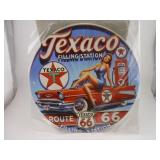 TEXACO ROUTE 66 PIN-UP GIRL SIGN