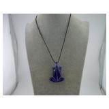 CUTE MURANO GLASS FROG PENDANT NECKLACE