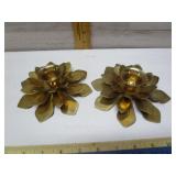 BRASS FLOWER SHAPE CANDLE STICKS