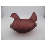GLASS HEN ON A NEST