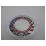 VETERANS SERVICE COMMEMORATIVE - SIVER TONED