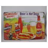 VINTAGE STYLE STERLING BEER N HOT DOGS