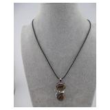 TIGER EYE STONE CAT PENDANT NECKLACE