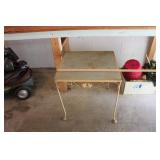 WROUGHT IRON GLASS TOP PATIO TABLE 22.5 X 22.5 X