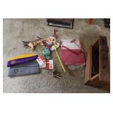 WOODEN TOOL BOX FULL OF TREASURES