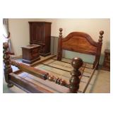 LANE COMPANY CANNON BALL DETAIL BED FRAME FULL /