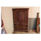 DARK WOOD ARMOIRE 40 X 18.5 X 61 INCHES