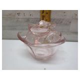 ROSE GLASS TRINKET BOX