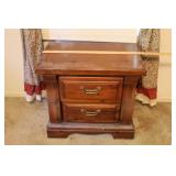 DARK WOOD NIGHT STAND 26 X 16 X 24.5 INCHES