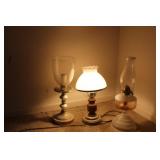 TRIO OF LAMPS / CANDLES