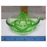 HAZEL ATLAS DEPRESSION GLOWING GLASS JUICER