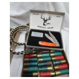 POCKET KNIFE & AMMO LEATHER WHIP