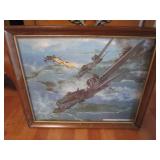 FRAMED PICTURE B17 THE FLYING FORTRESS