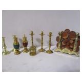 MINIATURE BRASS CANDLE STICKS & MORE