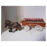CAST IRON HORSE & WAGON