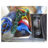 BUNGIES, ROPE, FUNNELS, & OIL WRENCH