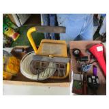BOX LOT - FUEL LINE, FUNNEL, & SHOP LIGHT