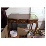 ORNATE DESK WITH INLAY 42 X 26 1/2 X 30 INCHES