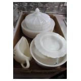 MILK GLASS GRAVY BOAT