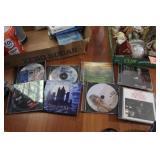 BOX OF VHDS, DVDS, & BLANK DVDS