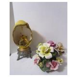 CERAMIC EGG & CAPODIMONTE WITH IMPERFECTION