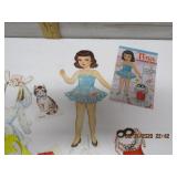 VINTAGE 1960'S TINA PAPER DOLLS WITH CLOTHING &