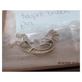 NAVAJO STERLING KOKOPELLI BROOCH