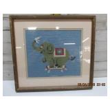 KNITTED PHOTO OF ELEPHANT IN FRAME