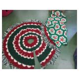 HANDMADE TREE SKIRT + TABLE RUNNERS