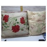 VINTAGE CROSS-STITCHED PILLOWS