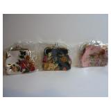 NEW VINTAGE STYLE CLOTH KISS LOCK CHANGE PURSES