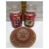 NEW YANKEE CANDLES + TURTLE PLATE