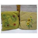 VINTAGE CROSS-STITCHED PILLOWS