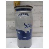 CREWE VA SIGNED CROCK